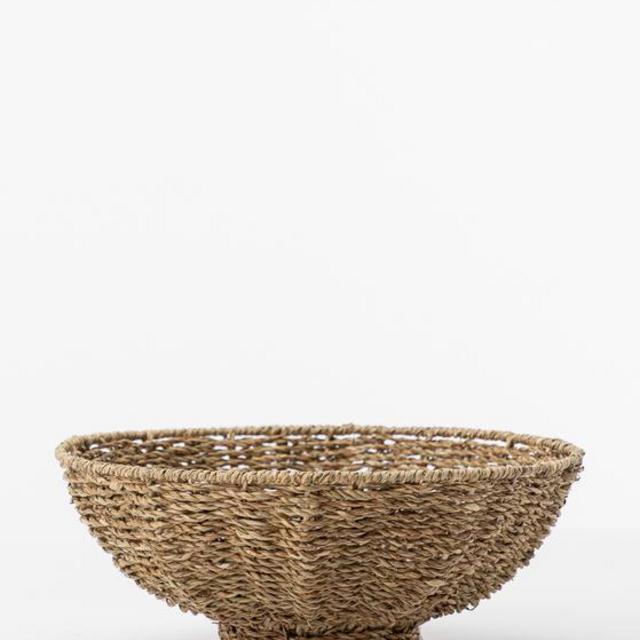 Natural Woven Footed Bowl, McGee & Co