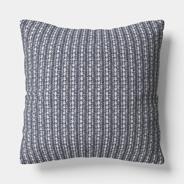 Oversized Square Reversible Matelasse Stripe Pillow blue - Threshold™