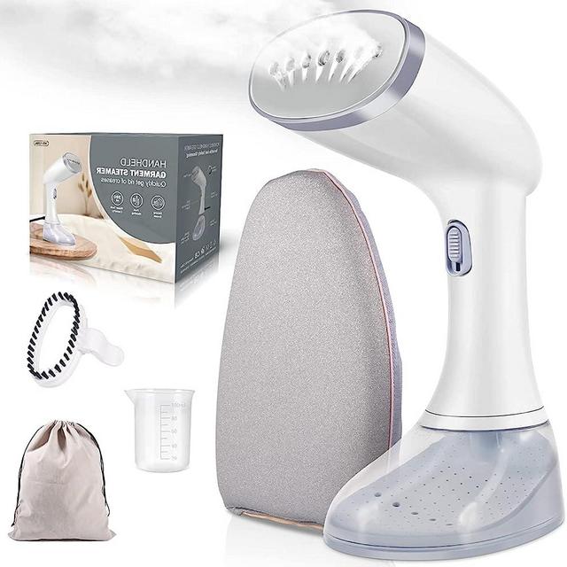 Steamer for Clothes, Handheld Clothes Steamer with Brush Ironing Gloves, 1350W Strong Power Garment Steamer with 380ml Tank, Fast Heat-up, Auto-Off Portable Fabric Steam Iron Fabric Wrinkle Remover
