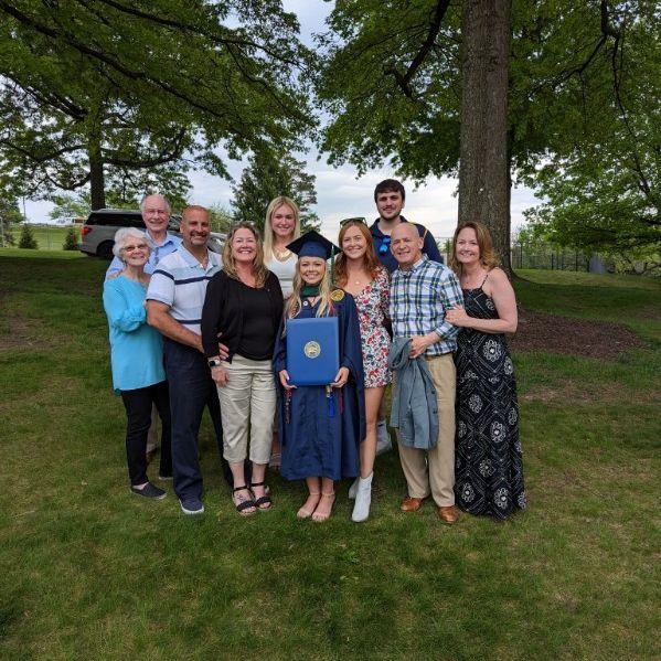 Maddie's master's graduation