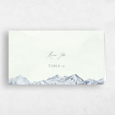 Light Green Wedding Place Card - Avalon