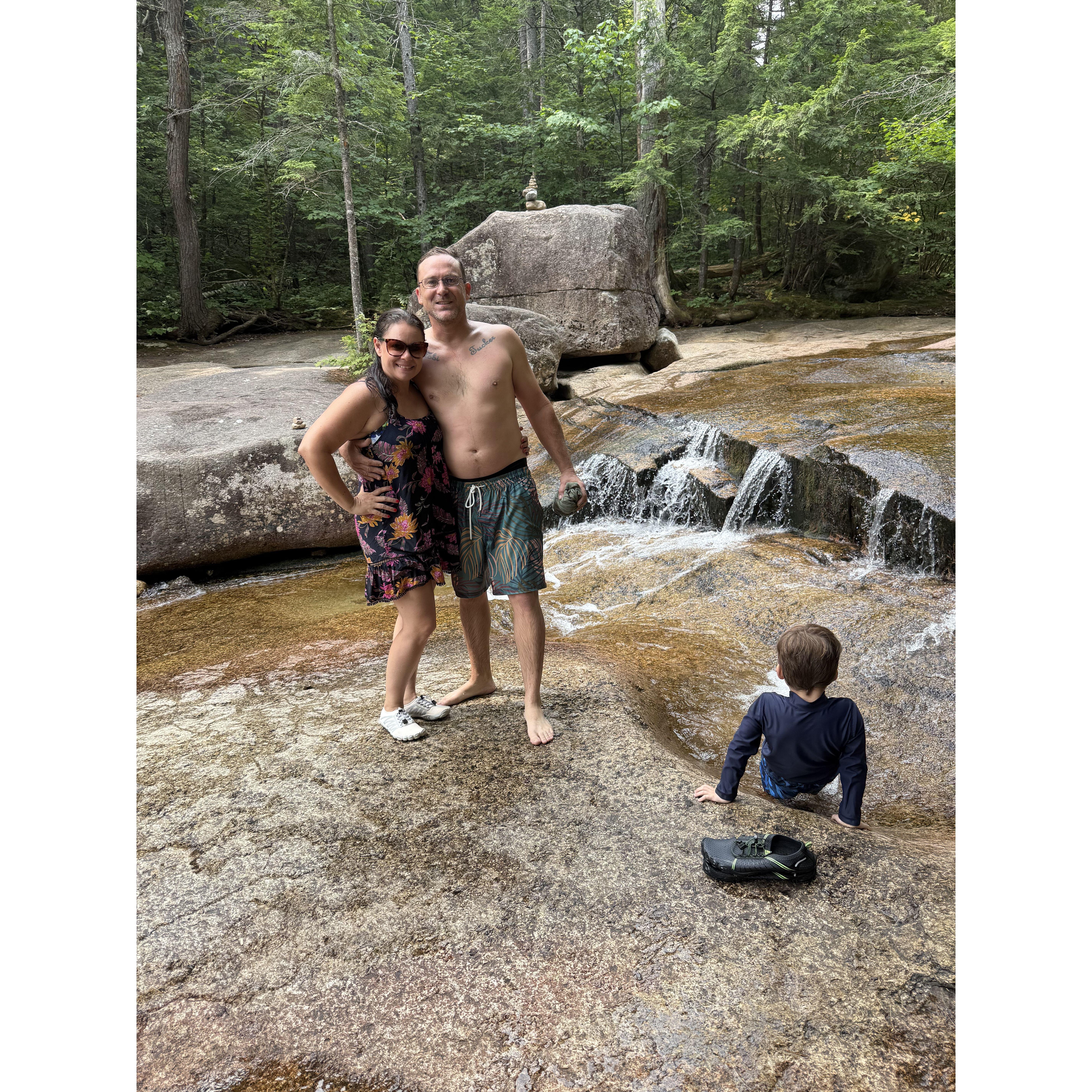Diana's Baths waterfalls in New Hampshire- August 2025