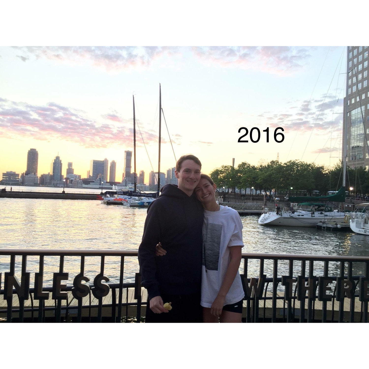 A trip to NYC. Caity and Adrian ran a race by Battery Park. They later moved near this area in 2021.