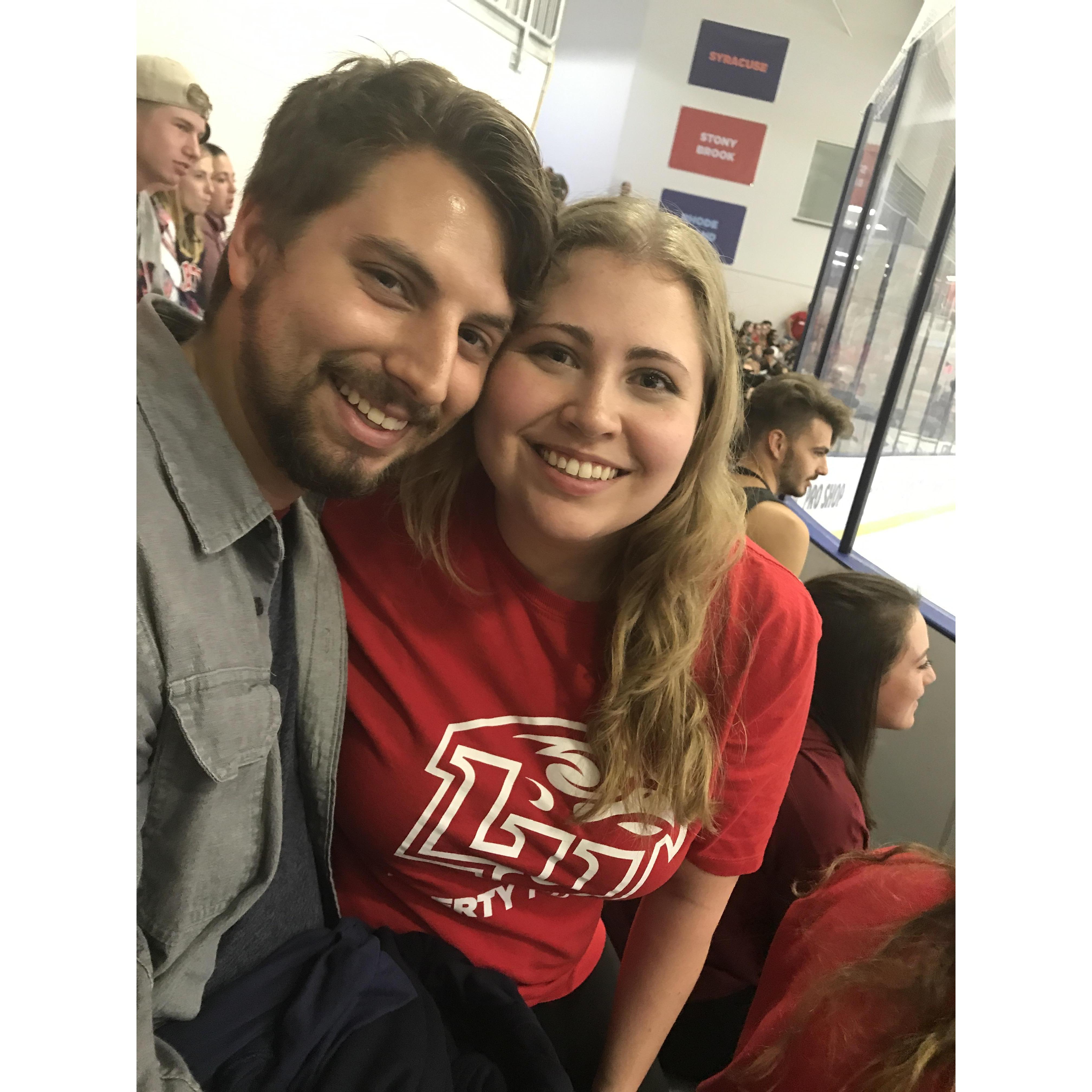 Our first hockey game together!