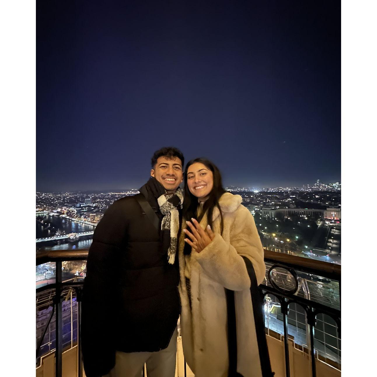 Our first night being engaged!