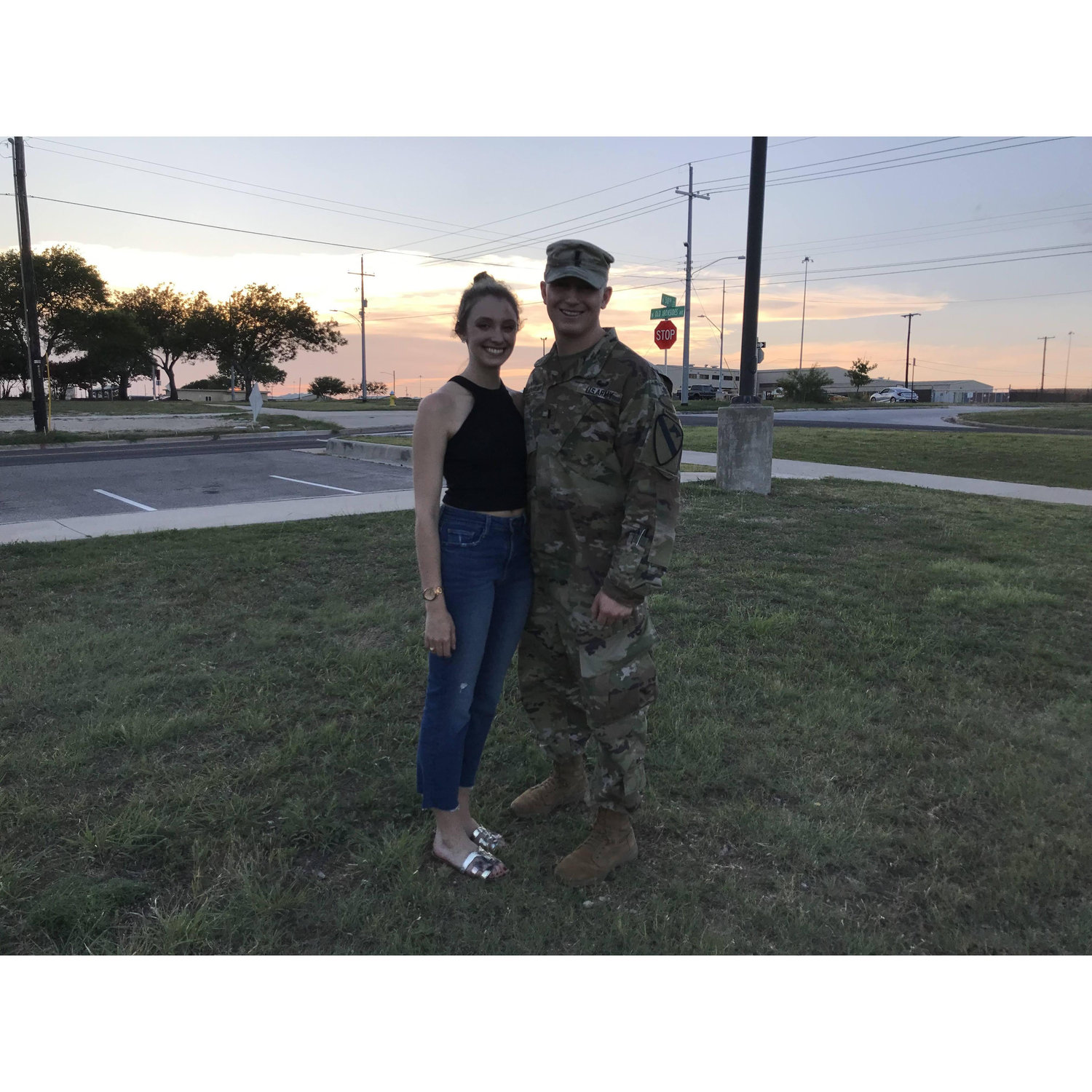 This was taken when Bryce took off for his deployment to South Korea, which was less than three months after our first date.
