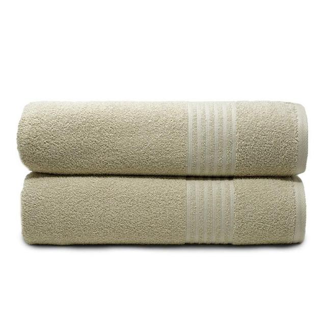 TRIDENT TRISAFE Bath Towels, Super Soft, Highly Absorbent, Quick-Dry, Easy Care, 2 Piece Bath Towel, Linen