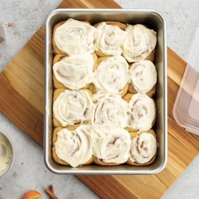 Nordic Ware 9"x13" Aluminum Pan with Lid Silver: Rectangle Bakeware Set, Hand Wash, Oven-Safe, Lifetime Warranty