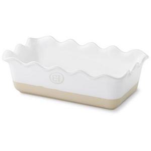 Emile Henry Ruffled Loaf Pan, White