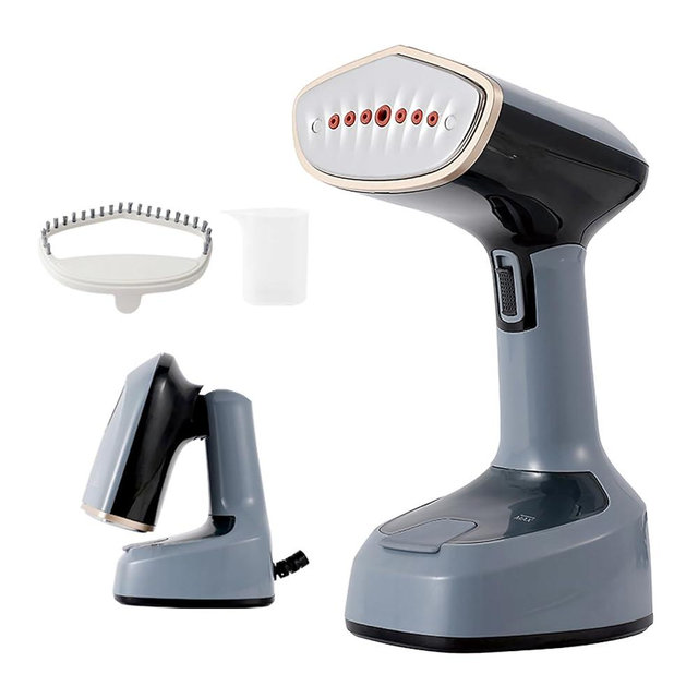Powerful Handheld Clothing Steamer, 1500W Foldable Portable Clothing Wrinkle Remover, 15S Preheating, 20g/Min Strong Penetration Steam, 5.9ft Rope, Essential for Home, Travel & Office (Grey)