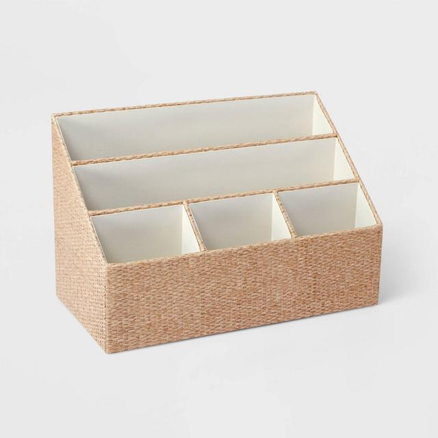 Woven 5-Slot Desktop Storage Set Taupe - Threshold™