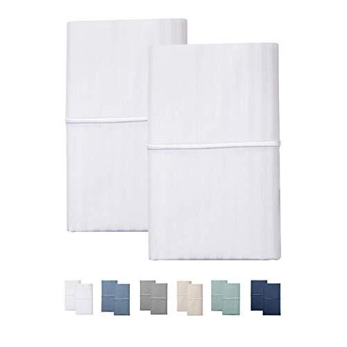 FEATHER & STITCH NEW YORK 500 Thread Count (White, Standard Pillowcases)