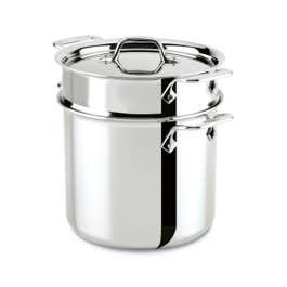D3 Stainless 3-ply Bonded Cookware, Pasta Pentola with lid, 7 quart