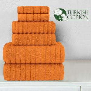 Elegant Comfort 6-Piece Turkish Cotton Corduroy Towel Set, 2 Washcloth