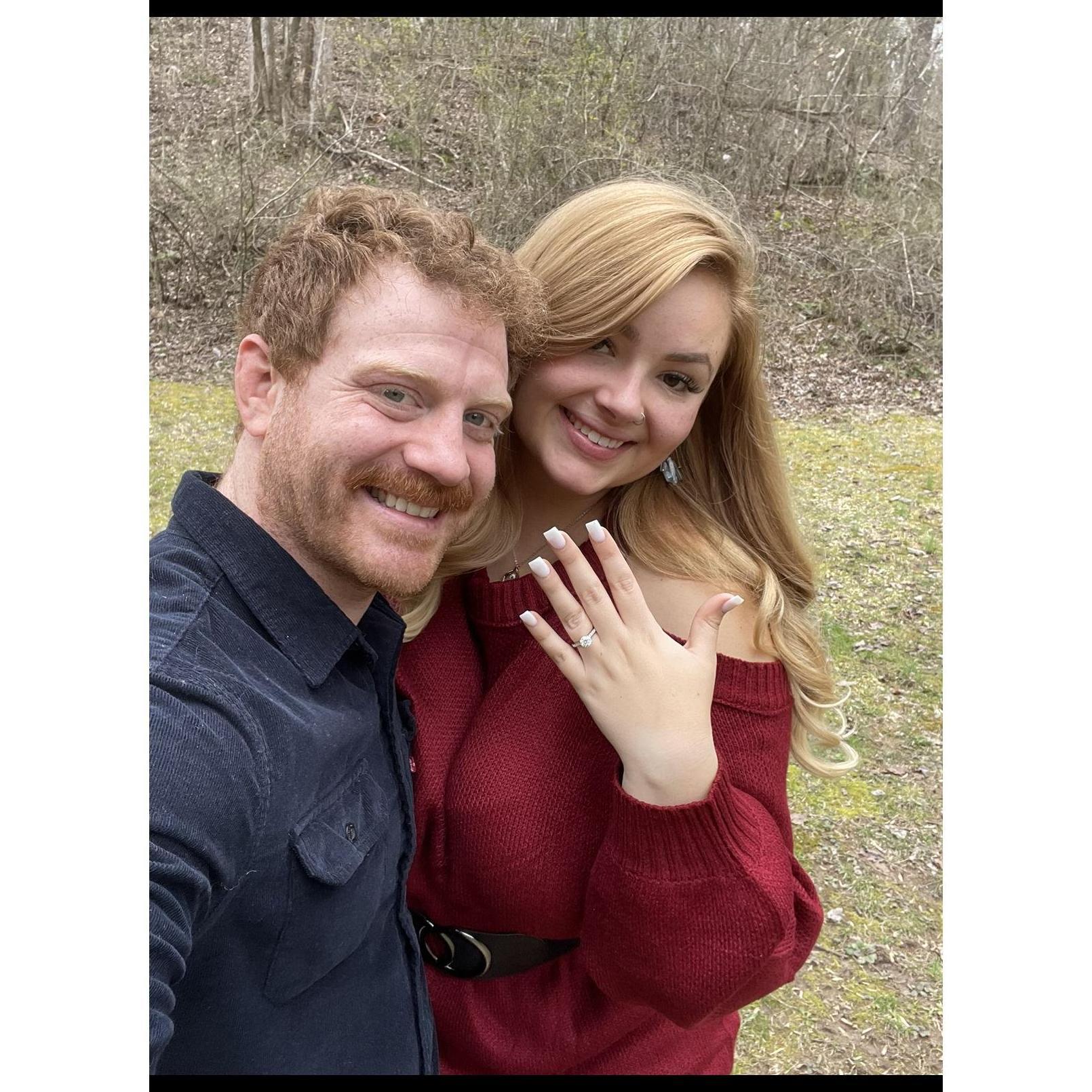 When he popped the question!