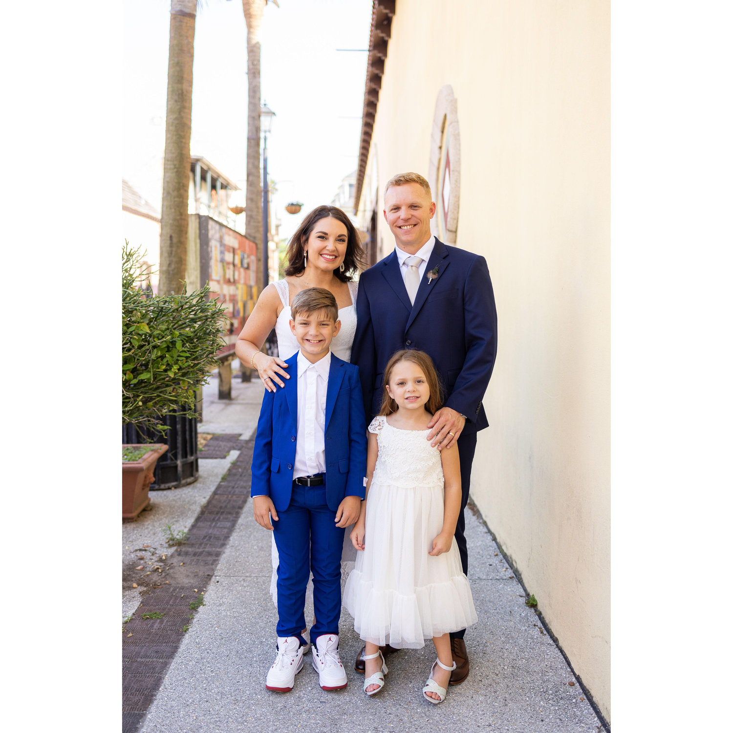 After the courthouse ceremony we had family photos taken in downtown St. Augustine and then a nice family dinner.