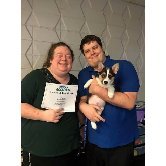 Crixus graduating puppy training!