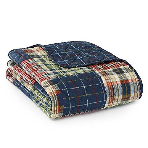Eddie Bauer 219324 Madrona Quilted Cotton Throw, 50&quot; x 60&quot;, Red
