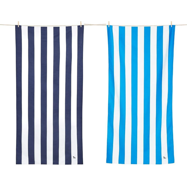 Dock & Bay Beach Towel Bundle - 2X Cabana Beach Towel - for Travel, Swimming, Camping, Holiday - Super Absorbent, Quick Dry, Sand Free - Compact, Lightweight - 100% Recycled Materials - Includes Bag