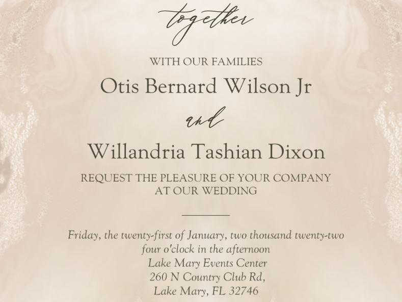 The Wedding Website of Willandria Dixon and Otis Wilson