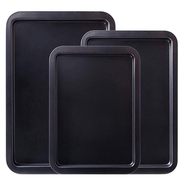 Baking Sheets for Oven Nonstick Cookie Sheet Baking Tray Large Size Heavy Duty Non Toxic Set of 3