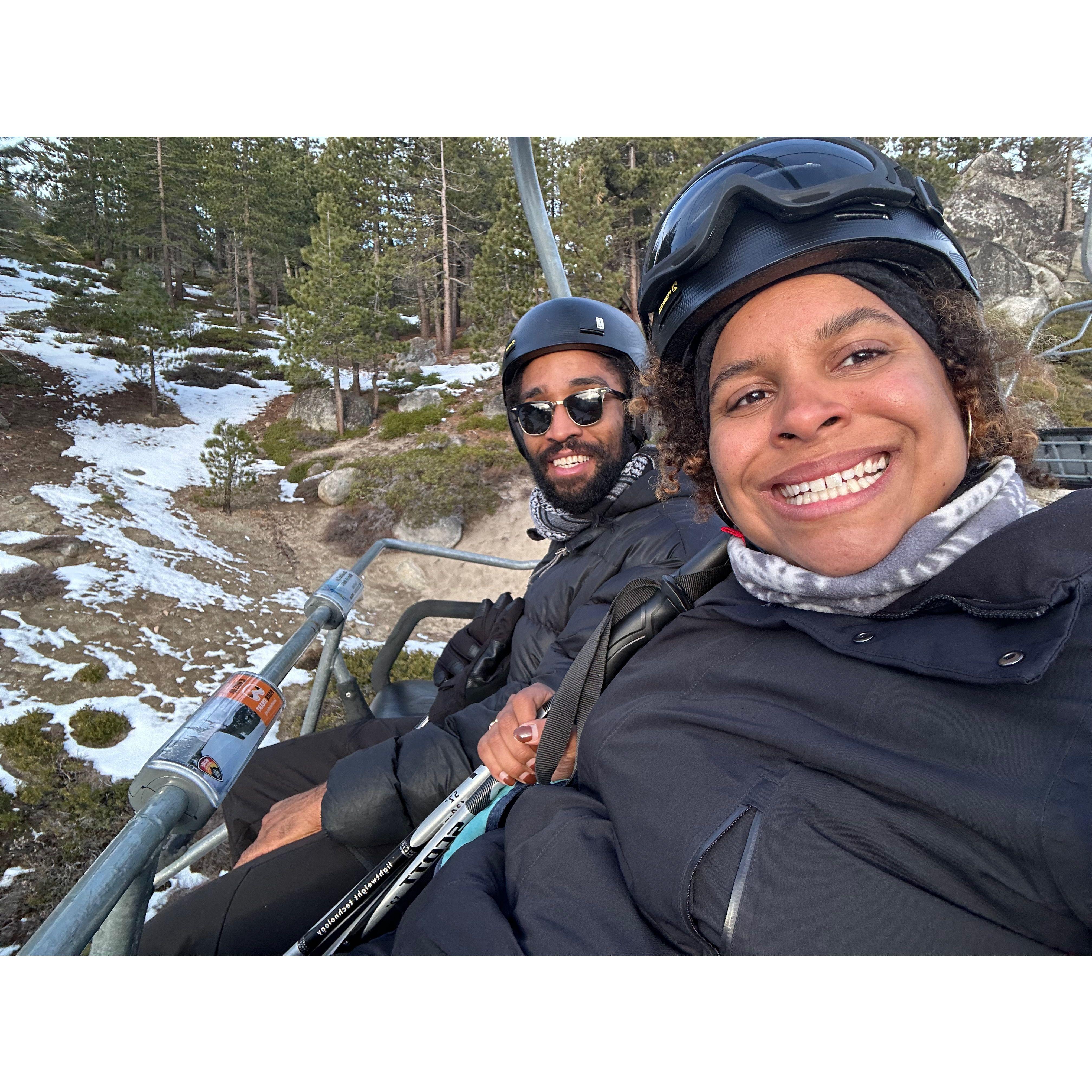 We love to ski! Jordan was a natural on his first try!