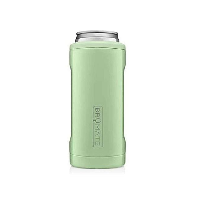 BrüMate Hopsulator Slim Double-walled Stainless Steel Insulated Can Cooler for 12 Oz Slim Cans (Light Olive)