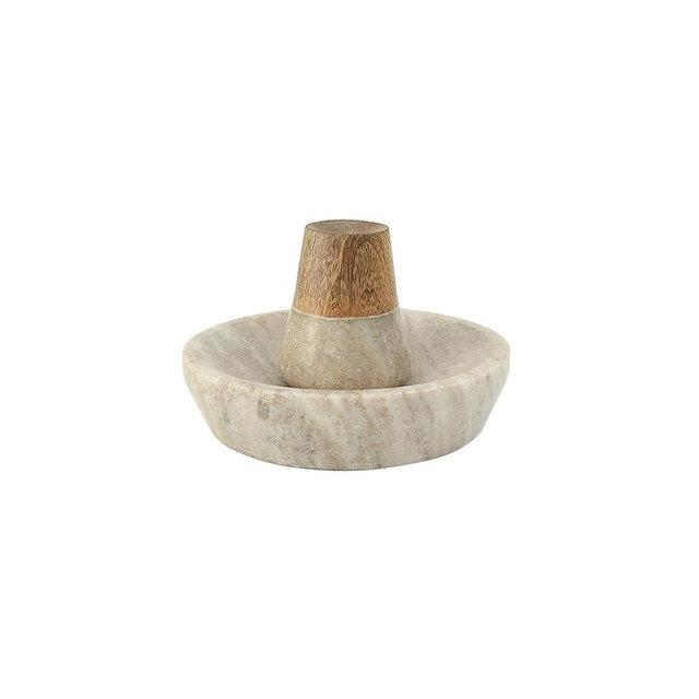 Ellementry Marble Mortar and Pestle Set – Handcrafted Stone Spice Grinder & Herb Crusher – Manual Kitchen Grinding Tool for Spices, Nuts & Seeds – Heavy Duty Pestle and Mortar, 100% Marbel