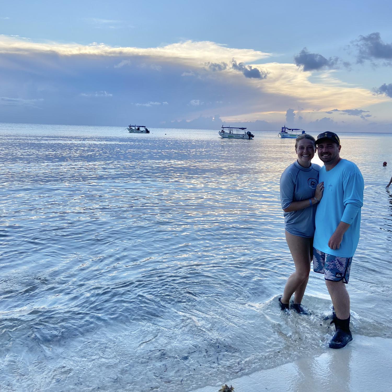 Cozumel, Mexico | Taken right after scuba diving together for the first time