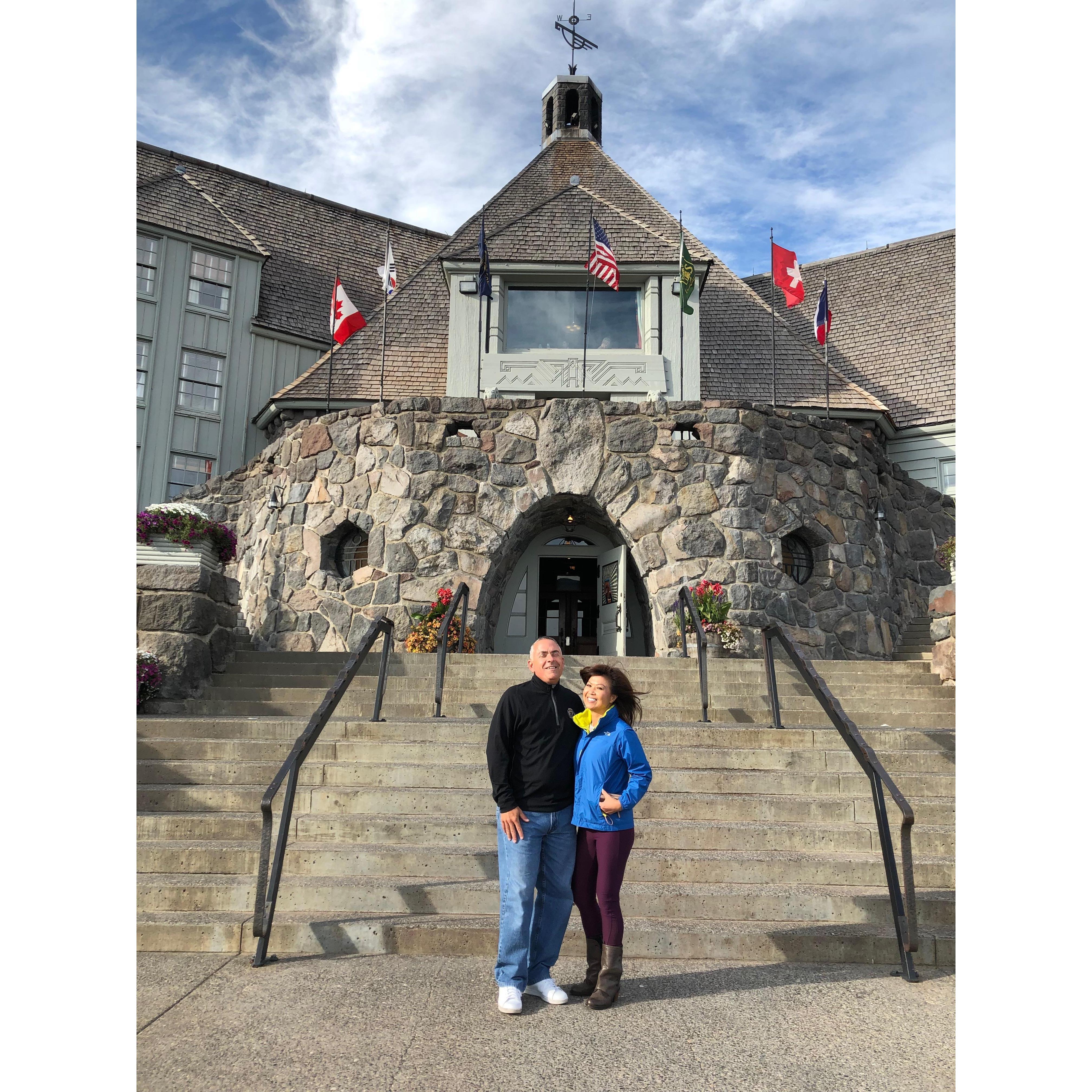 The historic Timberline Lodge on Mt. Hood, Oregon