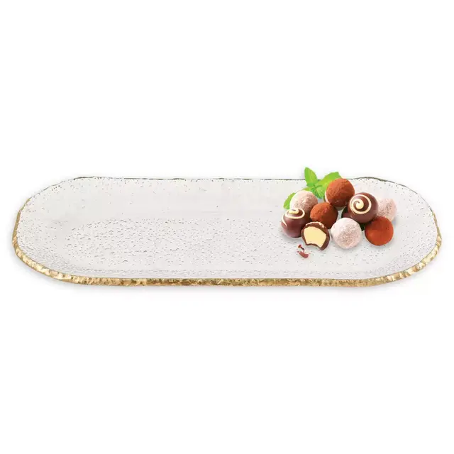 Badash Gold Edge 18-Inch Oval Platter