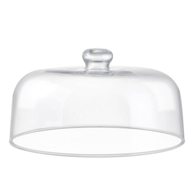 11 inch Glass Cake Dome Cover for Cake Stand, Clear Round Cake Stand Lid Cover for Cake Food Dessert Display