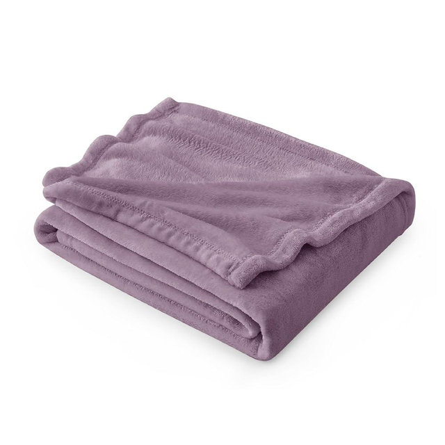 Bedsure Fleece Throw XL Blanket Fog Purple - 300GSM Soft Lightweight Plush Cozy Blankets for Bed, Sofa, Couch, Travel, Camping, 50x70 inches