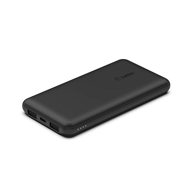 Belkin USB C Portable Charger Power Bank, 10000 mAh with 1 USB C Port and 2 USB A Ports for up to 15W Charging for iPhone 13 Pro/13 Pro Max/13 Mini, AirPods, iPad, Galaxy S21/Ultra - Black