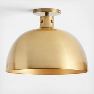 Dakota Brass Dome Mounted Ceiling Light