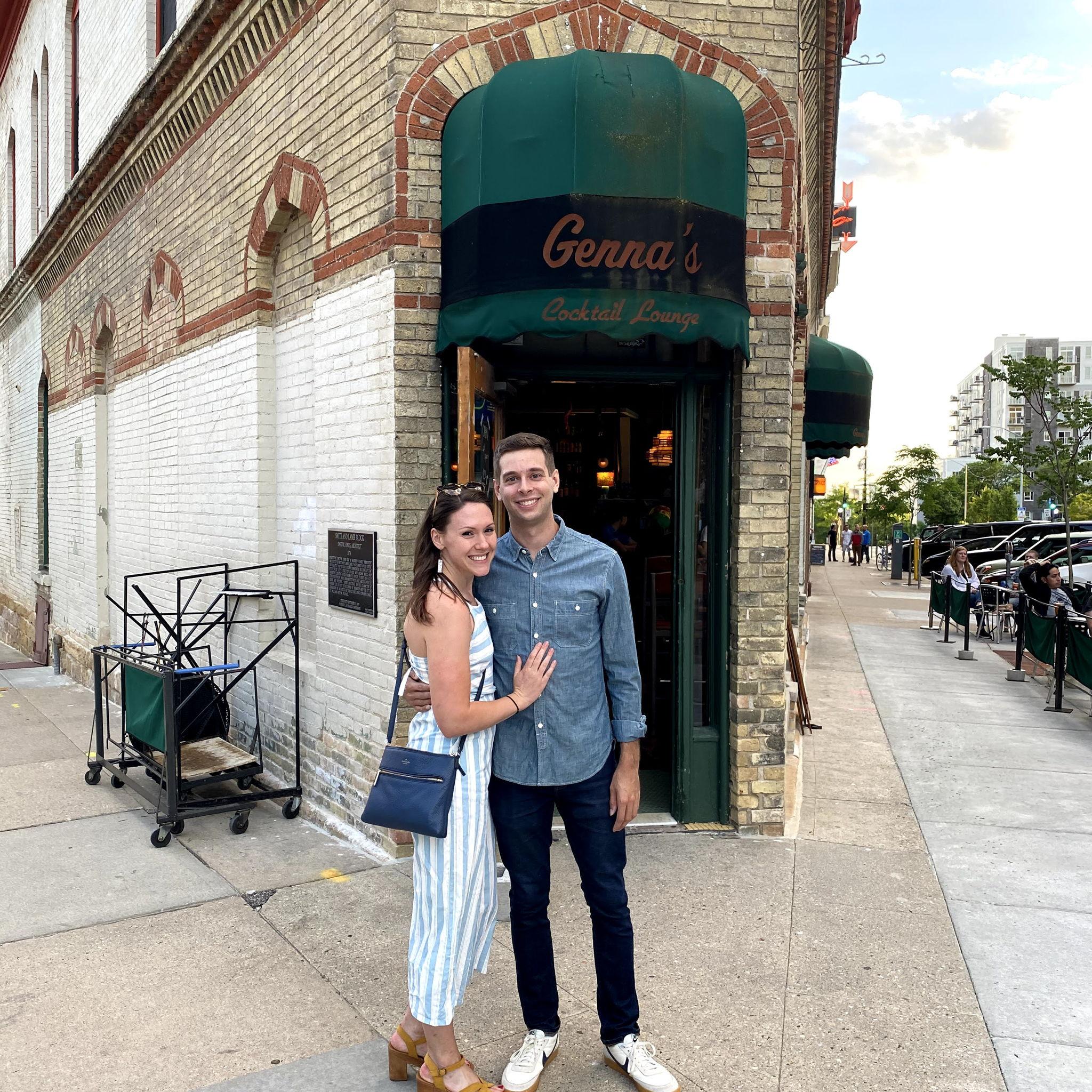 Where we had our (second) first date, Genna's Lounge in Madison