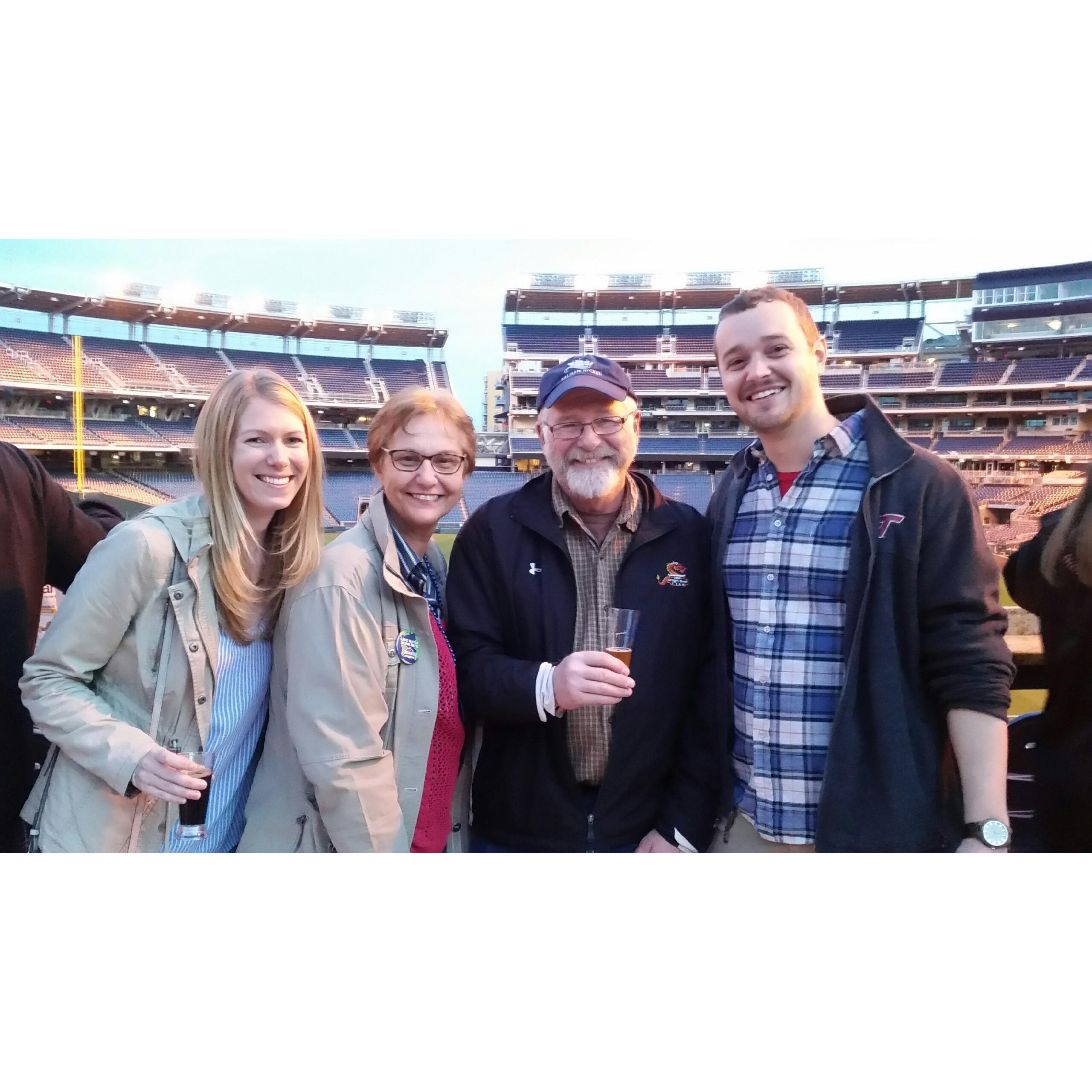 Beer Fest fun with Wes's parents, Ken and Lisa