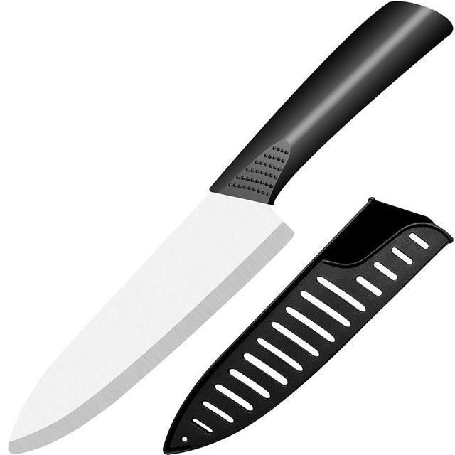 Rynal Ceramic Knife - 7 inch Chef's Knife - Light, Precise, Sharp Ceramic Kitchen Knife with Sheath Cover