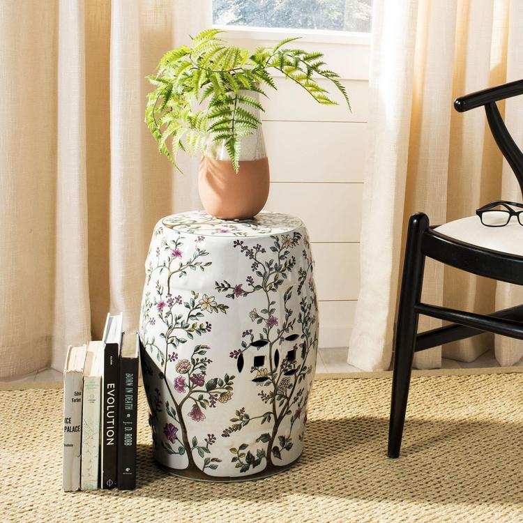 Safavieh white deals garden stool