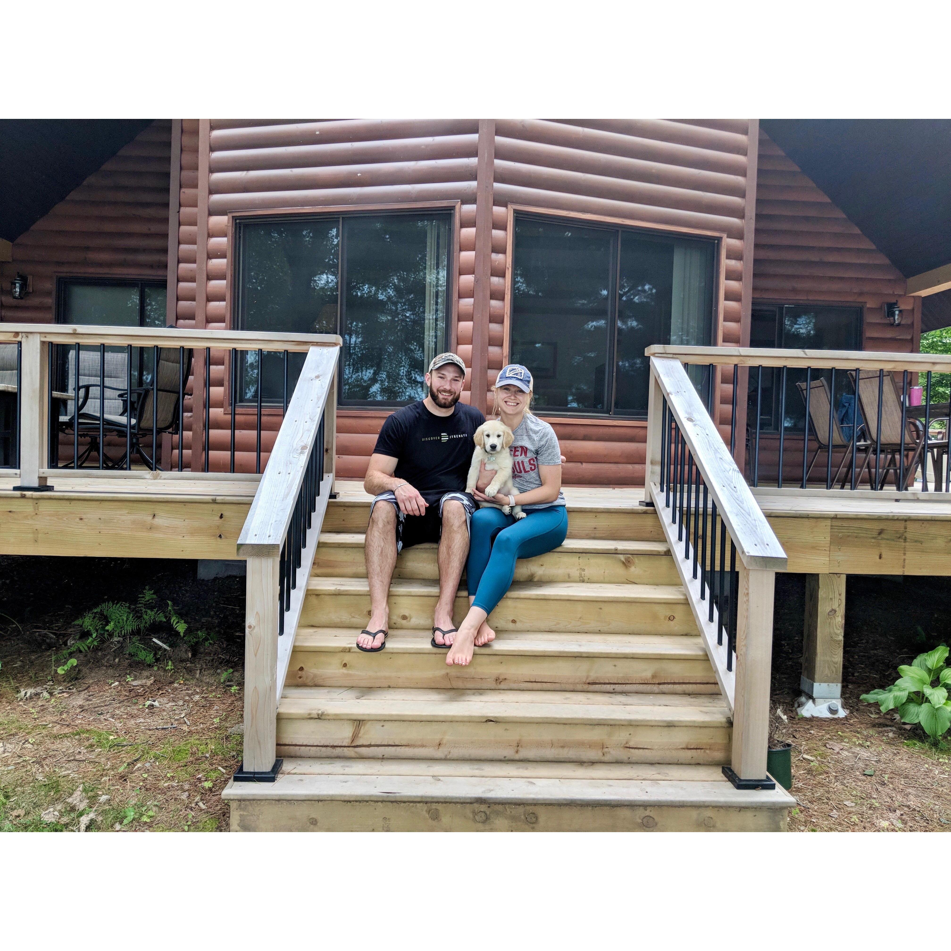 Dwight's first cabin weekend