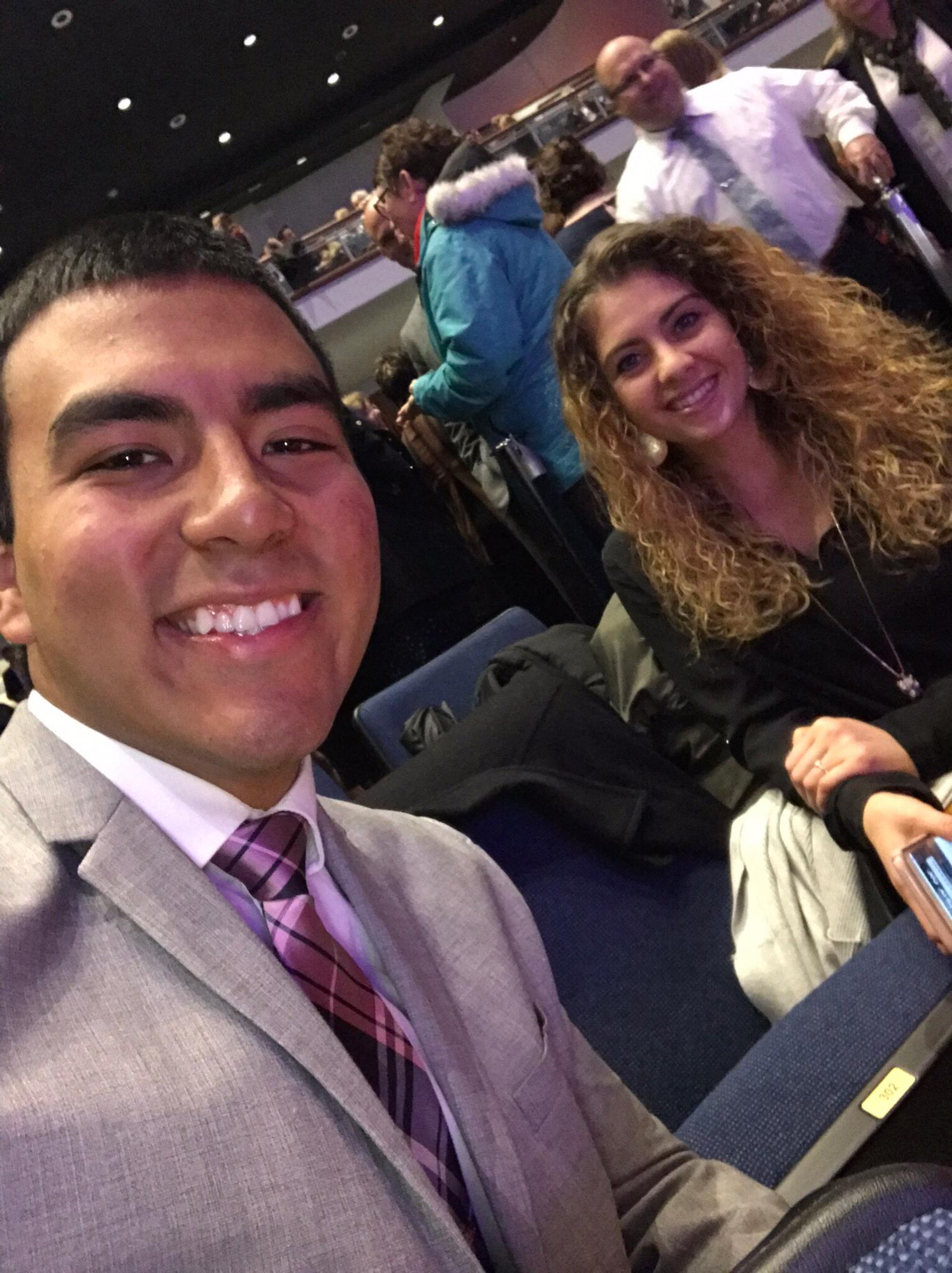 Getting great seats at another business event :)