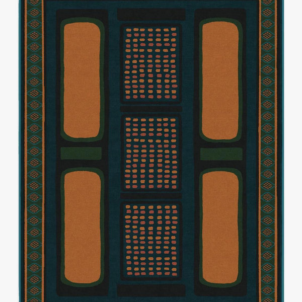 Architectural Digest Nerissa Teal & Gold Rug | Ruggable