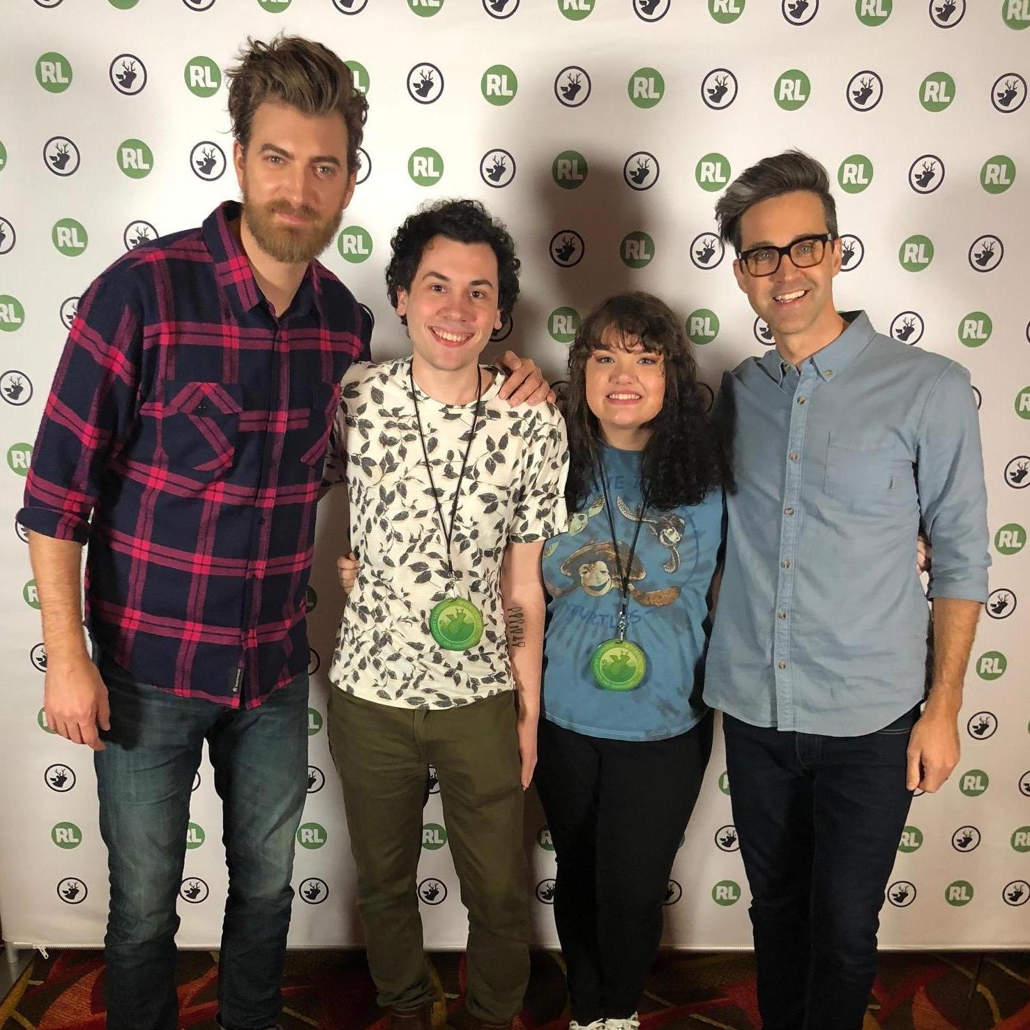We got to meet Rhett & Link from our favorite YouTube Morning Show GMM. We're actually not that short- Rhett is just 6'7".