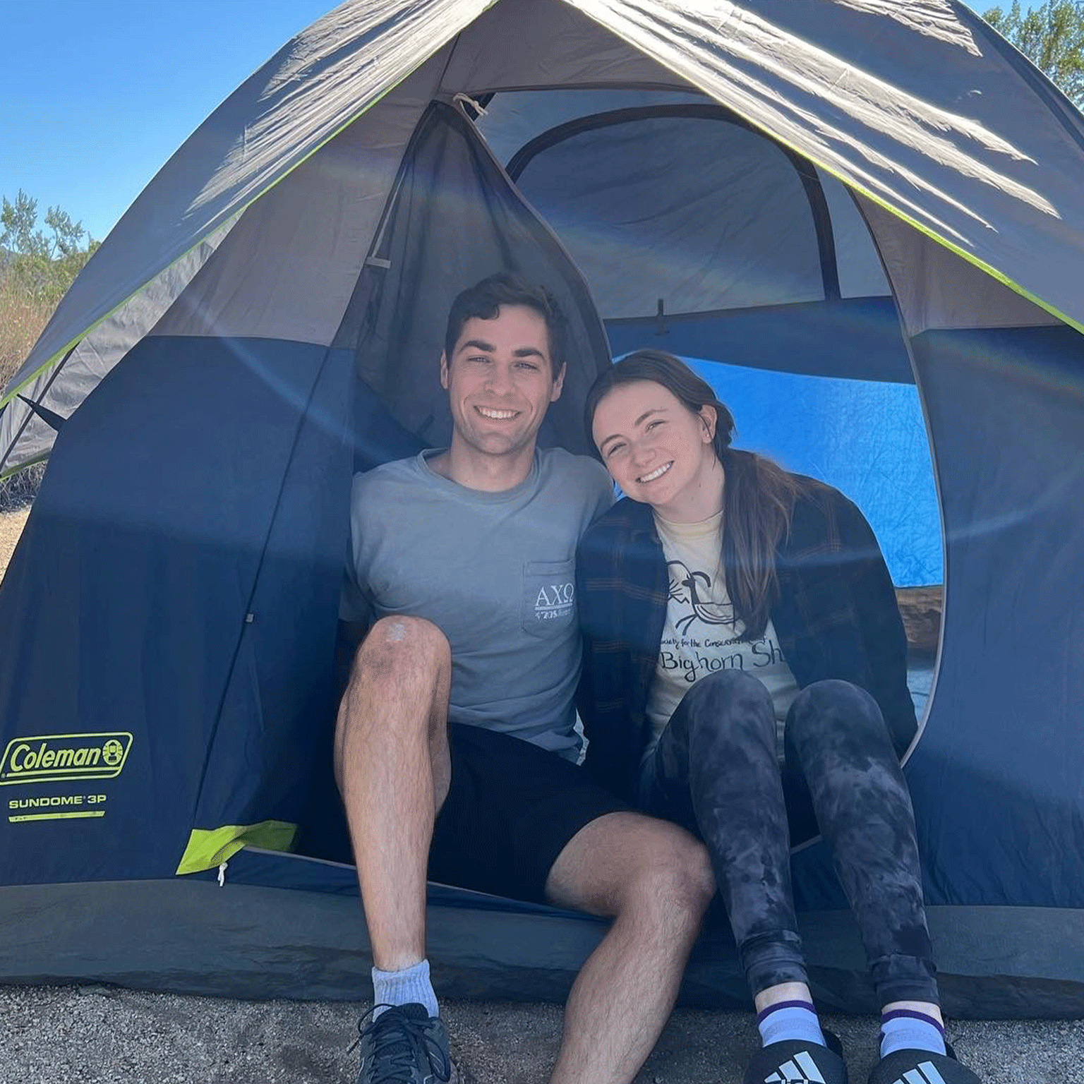 Our tent, at Joshua Tree in 2022