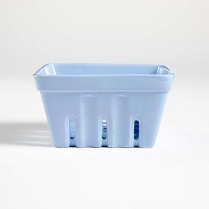 Blue Porcelain Berry Box Colander