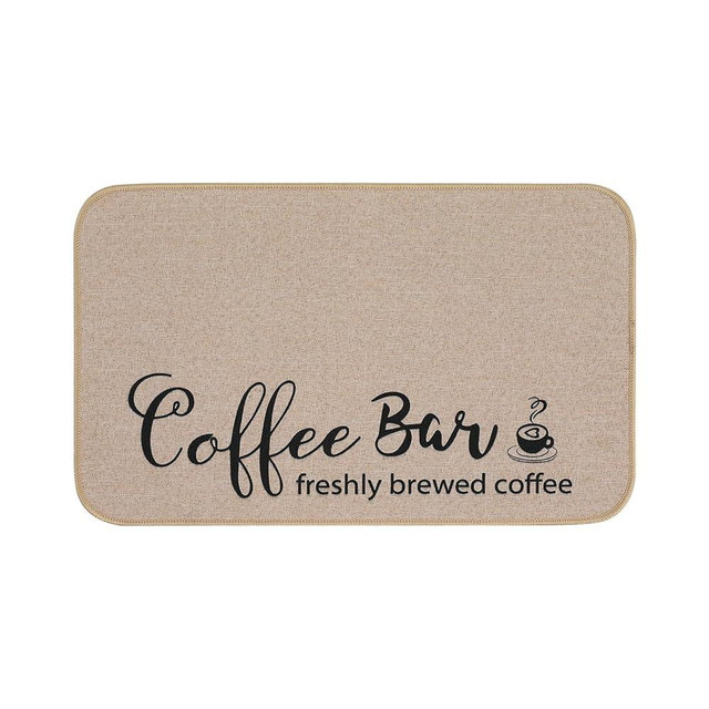 Findosom 12"x 20" Dish Drying Mat, Super Absorbent & Cuttable Coffee Mat, Hide Stain Dish Mat for Kitchen Counter, Coffee Bar Accessories, Linen