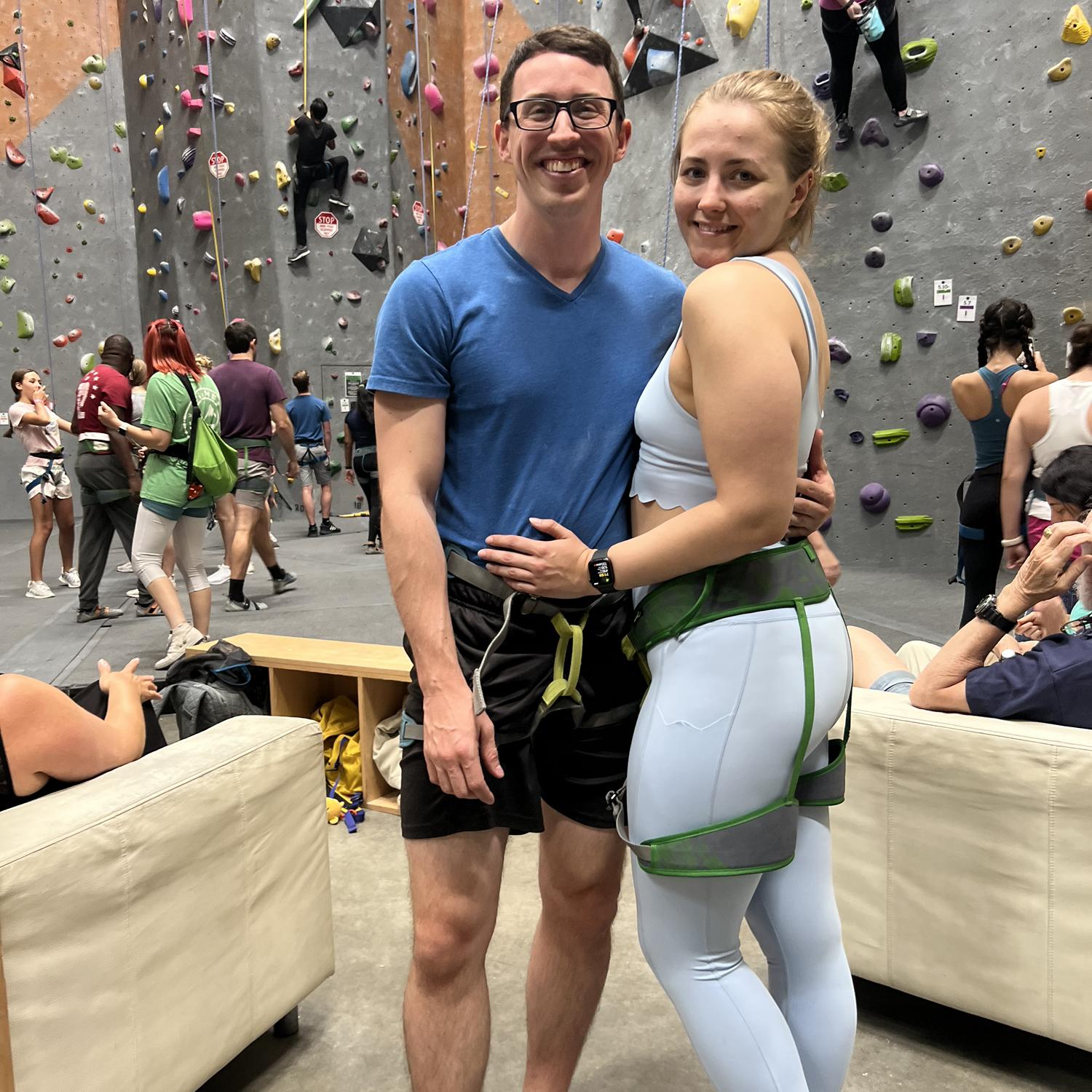 Our first couples date! Kat and Louie joined us in rock climbing at Climb Nashville!