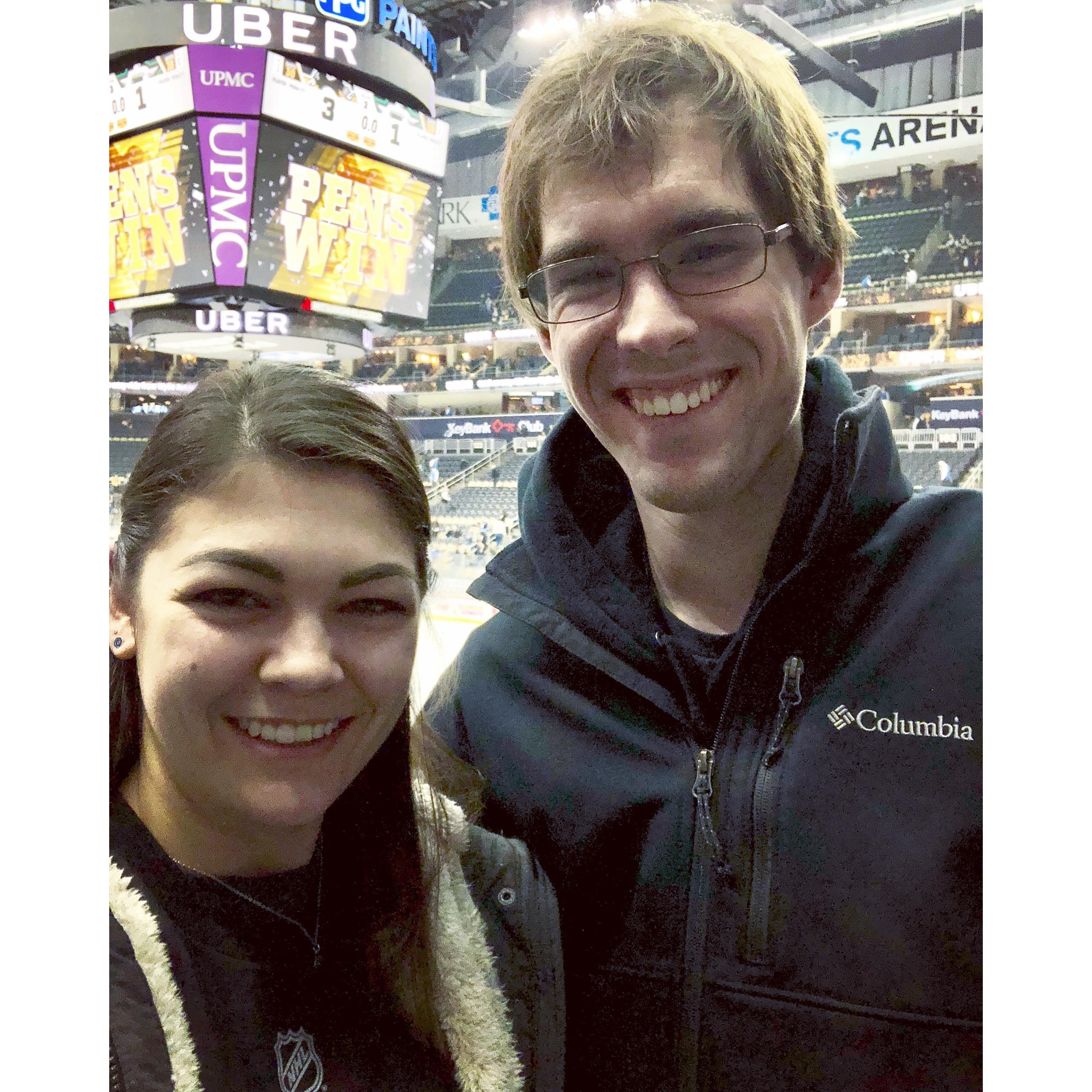 Our first Pittsburgh Penguins game (they won!)