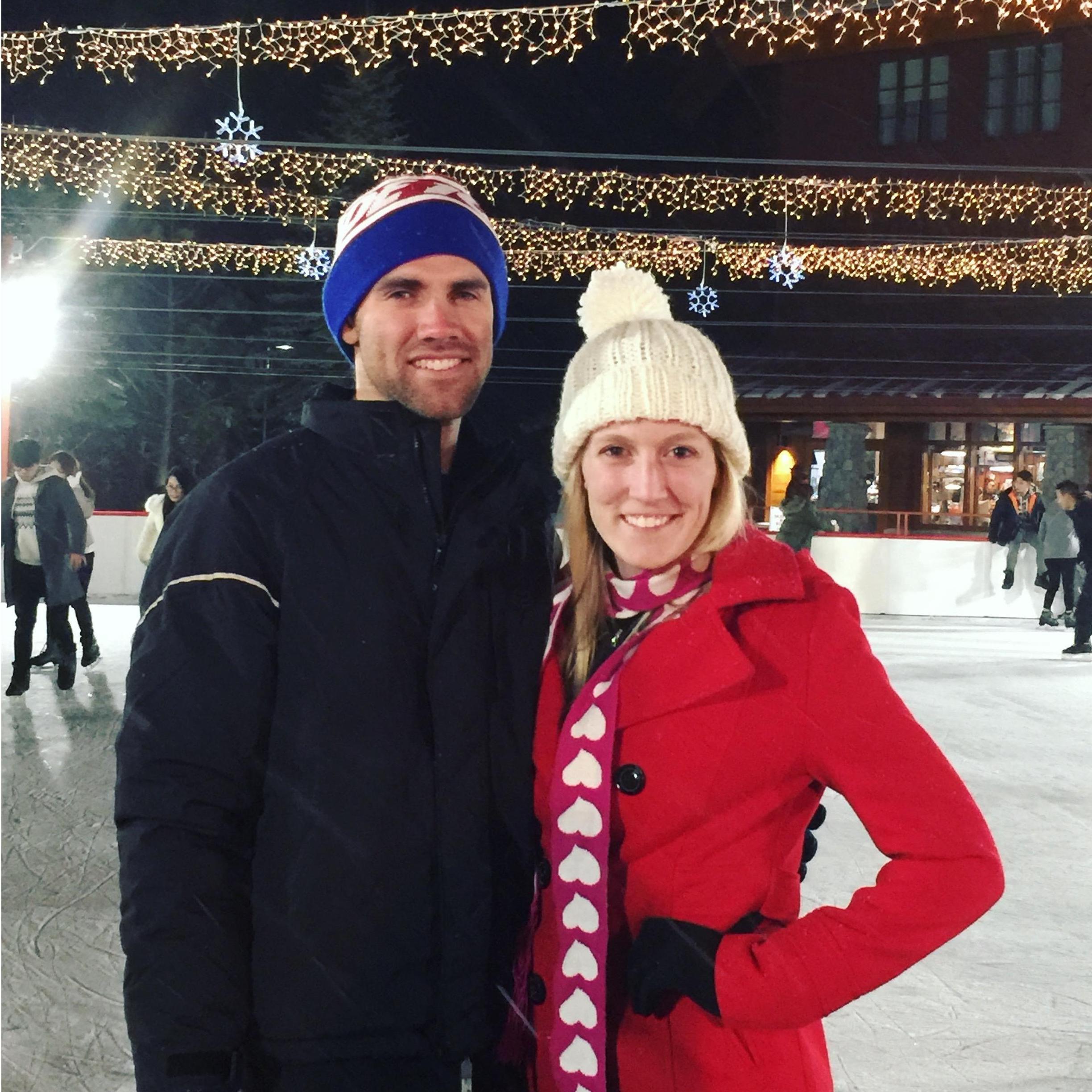 Ice skating in Lake Tahoe
