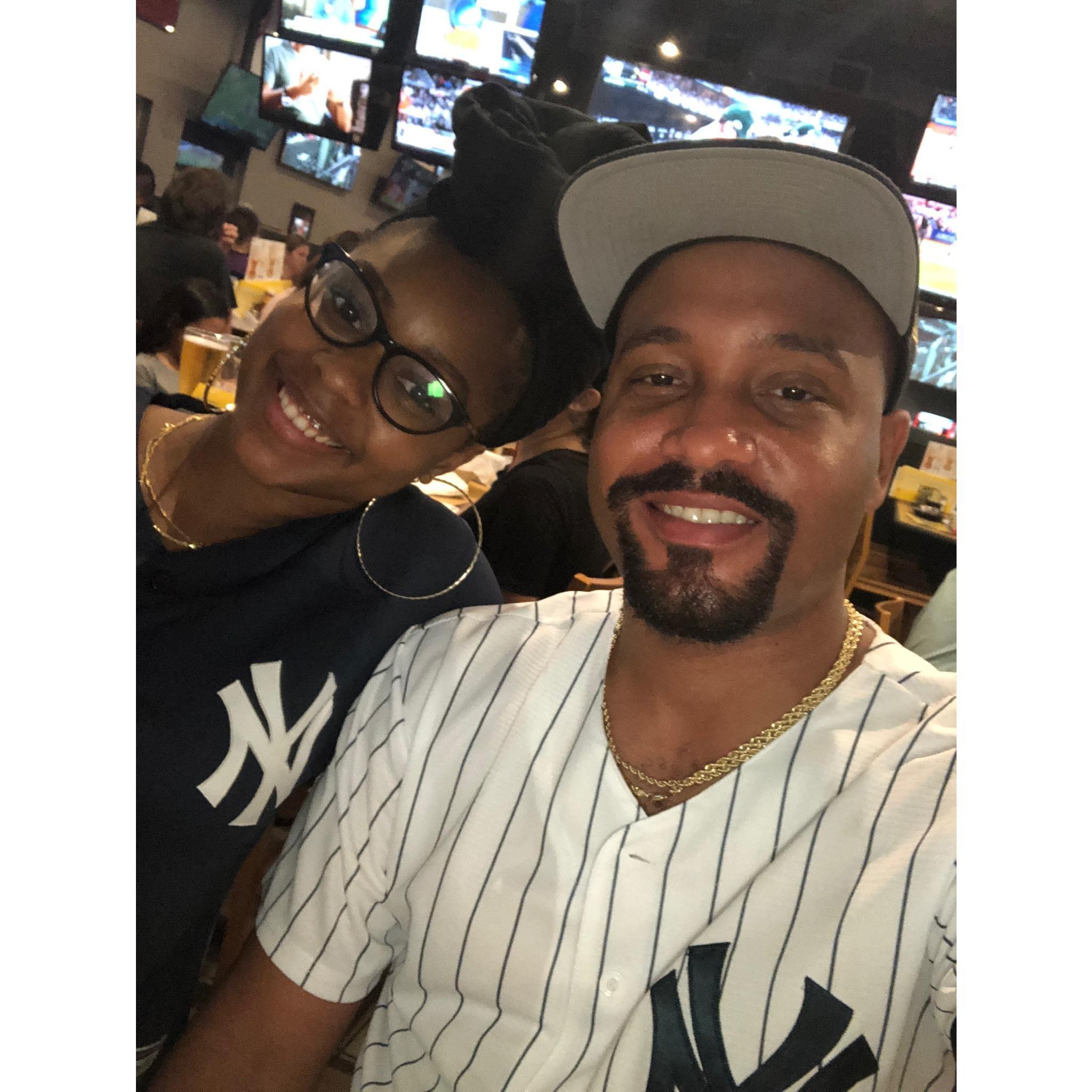 Had to represent the Yankees (sorry Daddy) lol